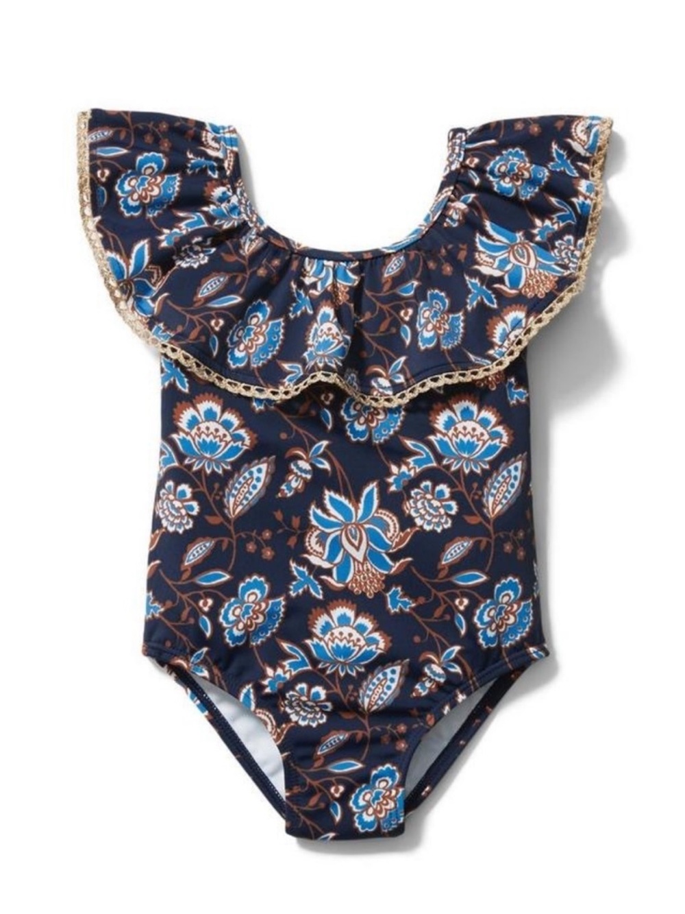 JANIE AND JACK | Paisley Floral Ruffle One Piece Swimsuit (18-24 months)